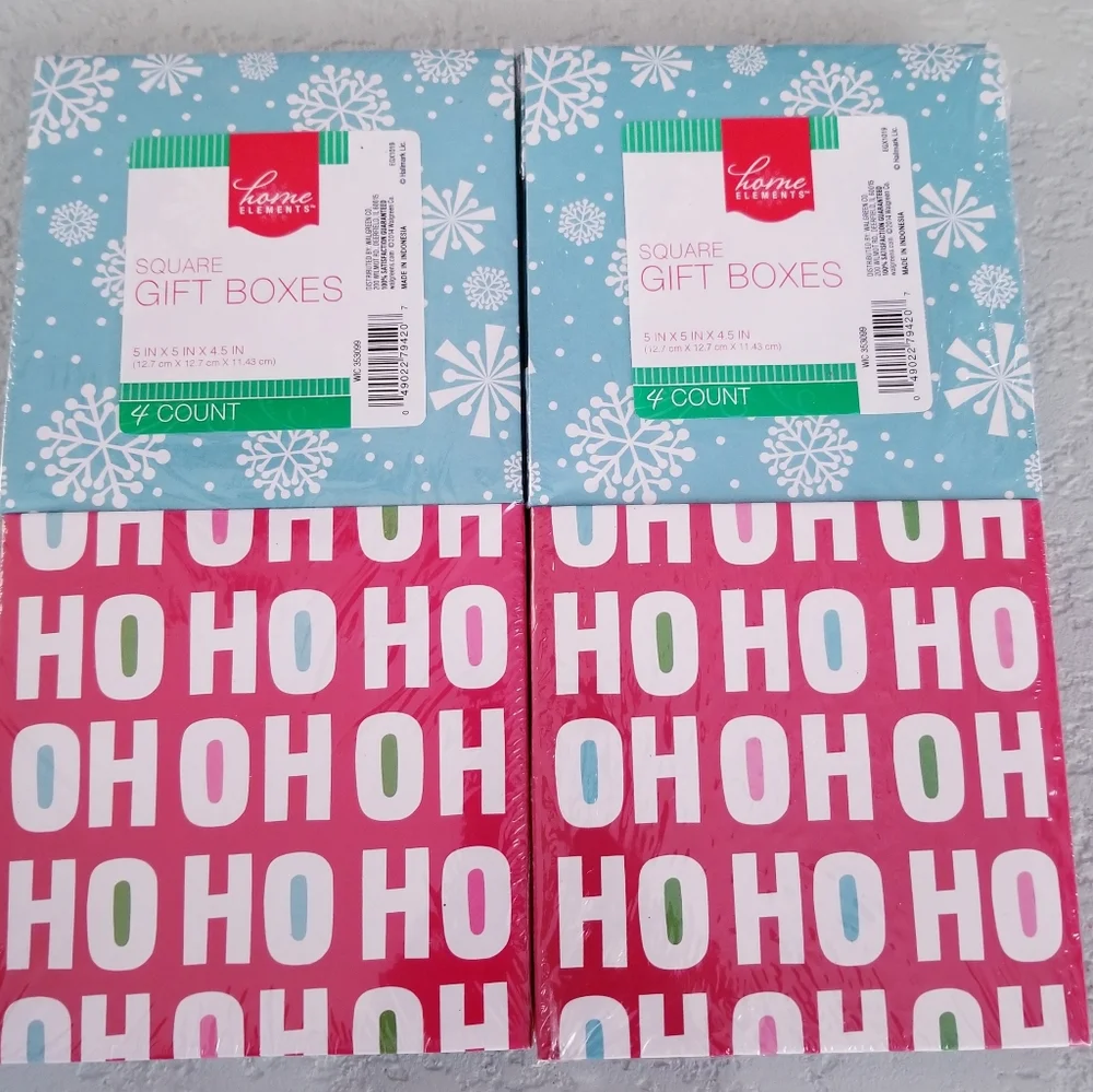 Holiday Christmas Square Gift Boxes New Bundle 2